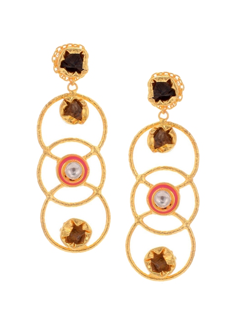 

Tistabene Gold-Plated Contemporary Drop Earrings