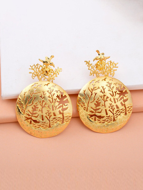 

Tistabene Gold-Plated Circular Drop Earrings