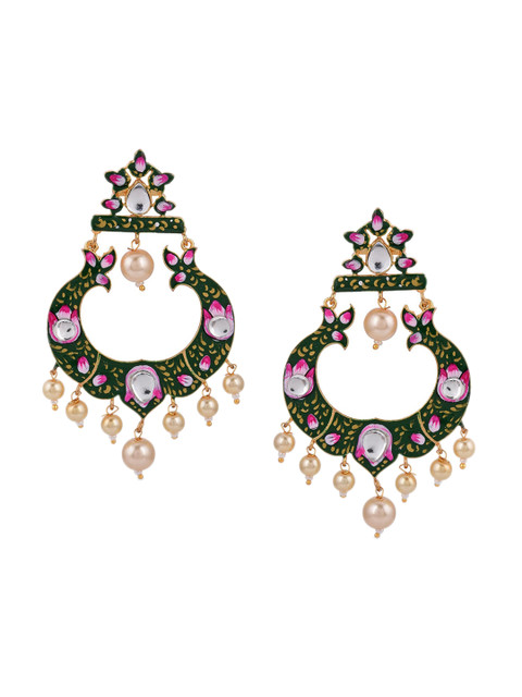 

Tistabene Gold-Toned Contemporary Chandbalis Earrings