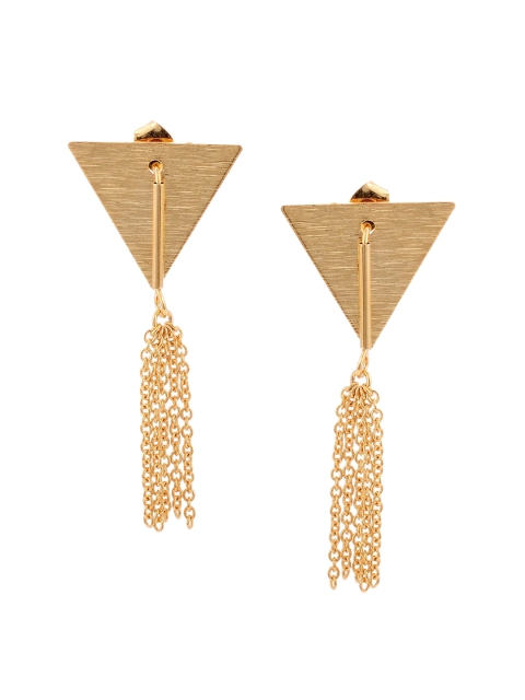 

Tistabene Gold-Plated Contemporary Tasselled Drop Earrings