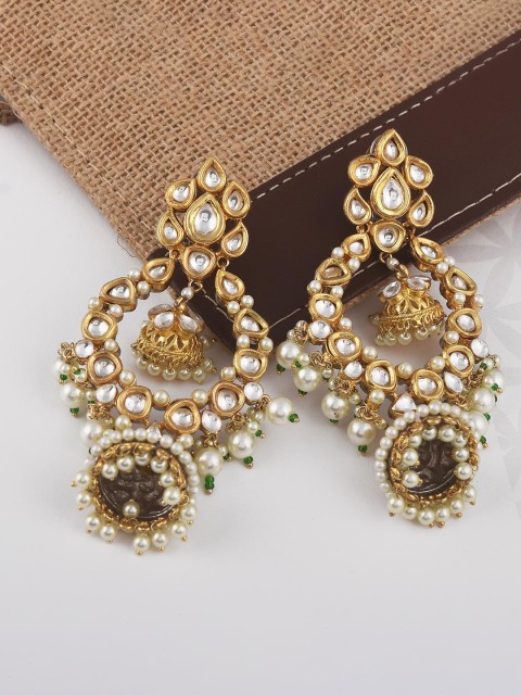 

Tistabene Gold-Toned Contemporary Jhumkas Earrings