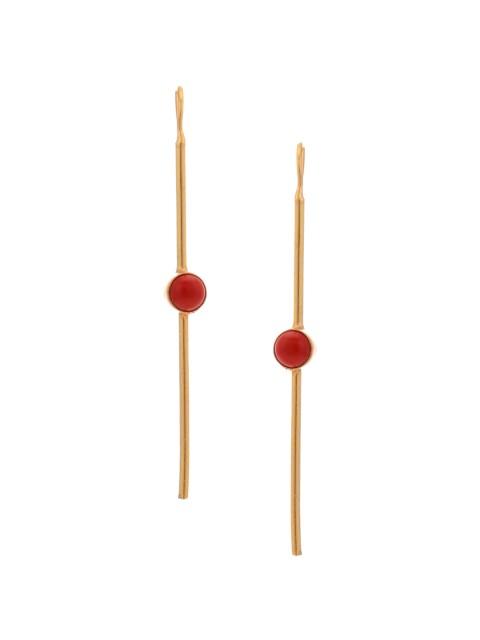 

Tistabene Gold-Plated Stone Studded Contemporary Drop Earrings
