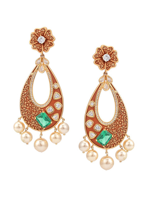 

Tistabene Gold-Toned Contemporary Drop Earrings