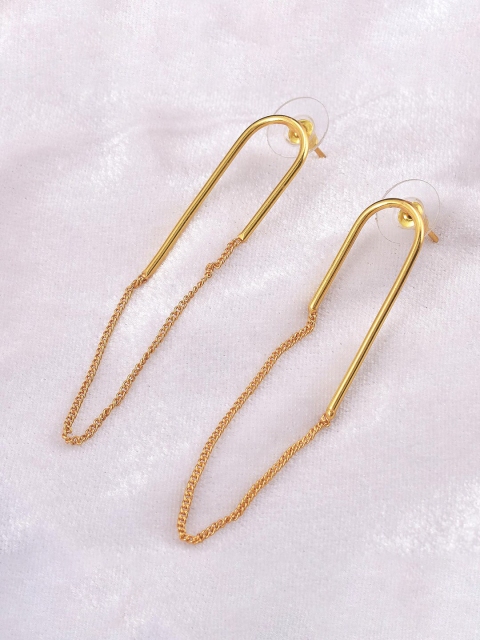 

Tistabene Gold-Plated Contemporary Drop Earrings