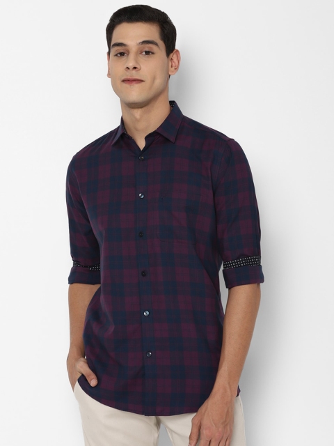 

Allen Solly Men Navy Blue Slim Fit Buffalo Checks Checked Casual Shirt