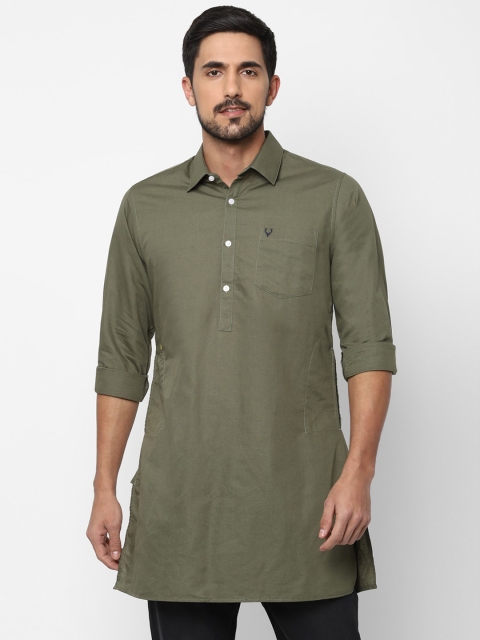 

Allen Solly Men Olive Green Casual Shirt