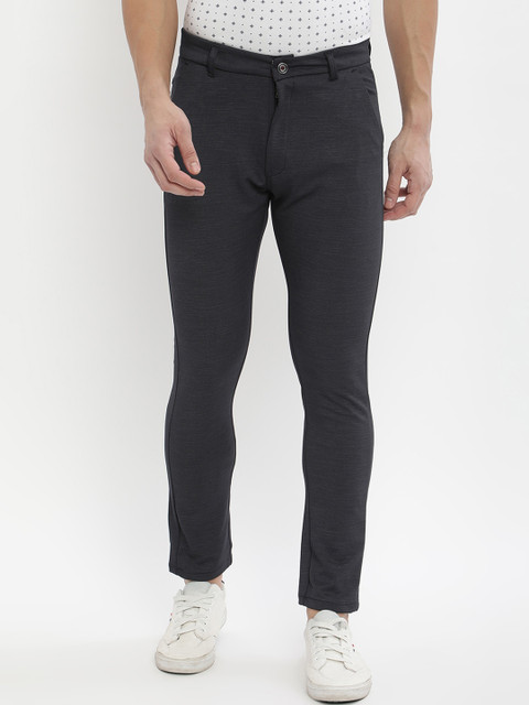 

V2 Value & Variety Men Black Solid Slim Fit Trousers