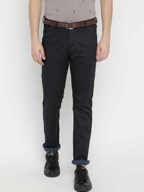 

V2 Value & Variety Men Navy Blue Regular Fit Trousers