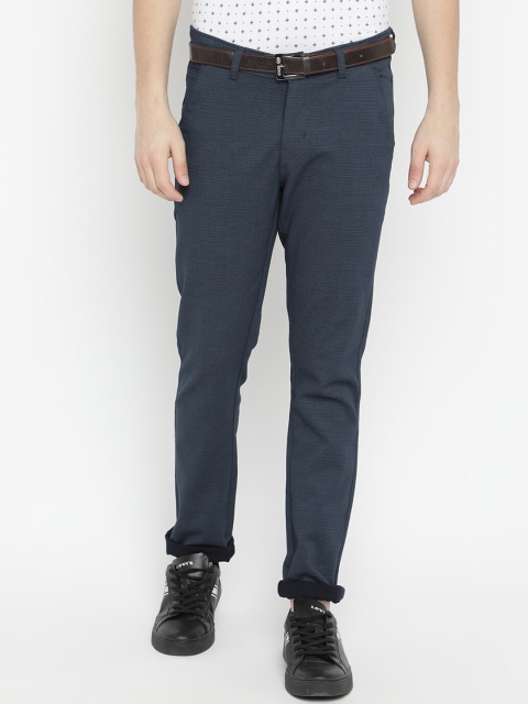 

V2 Value & Variety Men Blue Cotton Regular Fit Trousers