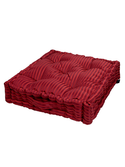 

S9home by Seasons Red Solid Square Floor Cushion