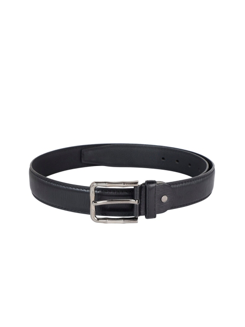 

ZEVORA Men Black Textured PU Formal Belt