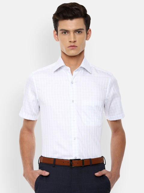 

Louis Philippe Men Blue Checked Cotton Formal Shirt