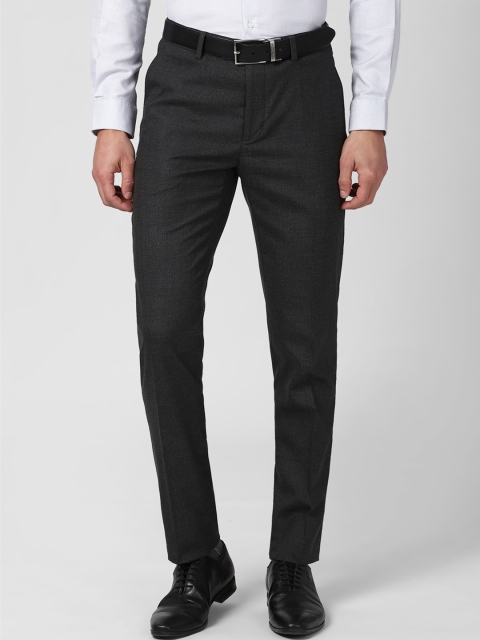 

Peter England Men Grey Slim Fit Formal Trousers