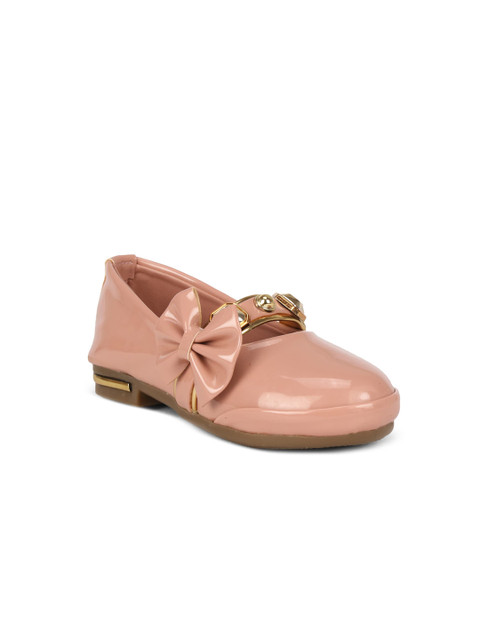 

Buckled Up Girls Peach-Coloured PU Slip-On Sneakers