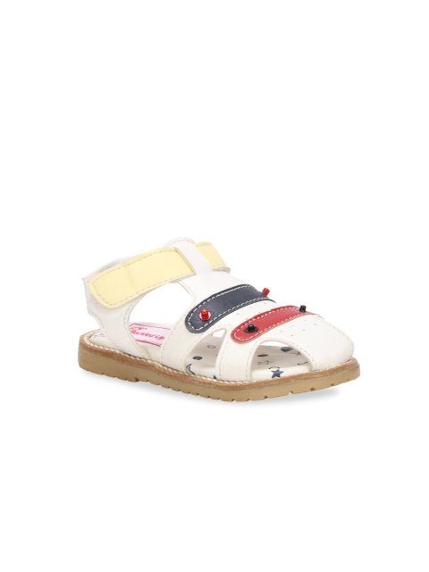 Buckled Up Boys White & Blue Comfort Sandals
