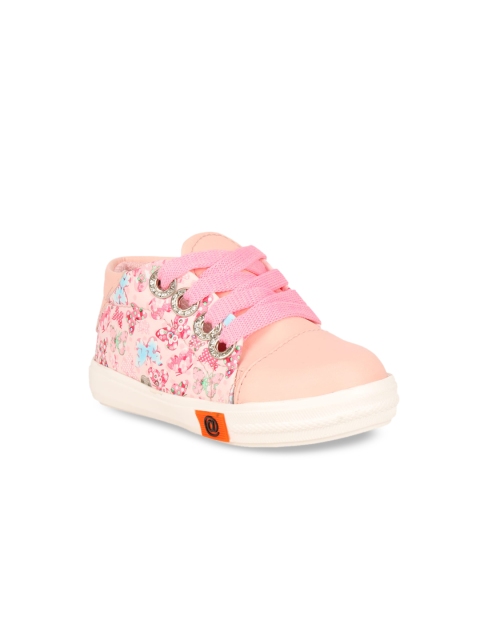 

Buckled Up Girls Pink Colourblocked Sneakers