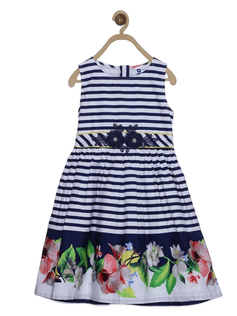 

612 league White Striped Dress