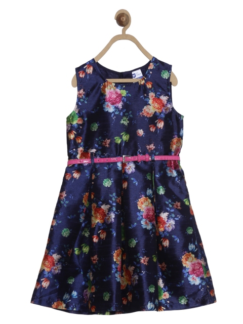 

612 league Navy Blue Floral Dress