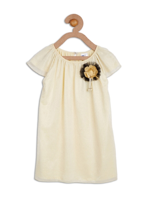 

612 league Girls Off White Shimmer A-Line Dress