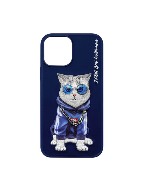 

Treemoda Blue & Grey NM Series Swag Cat iPhone 12 Pro Max Back Case