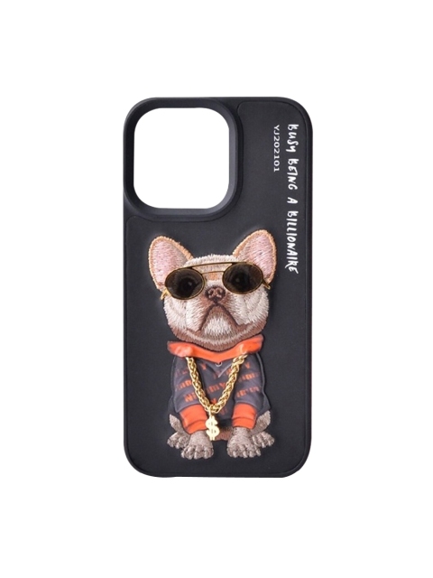 

TREEMODA Unisex Black Treemoda Black & Orange NM Series Swag Cat iPhone 13 Pro Max Back Case