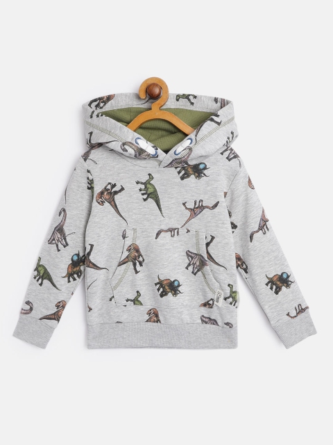 

Marks & Spencer Boys Grey Printed Hooded Sweatshirt