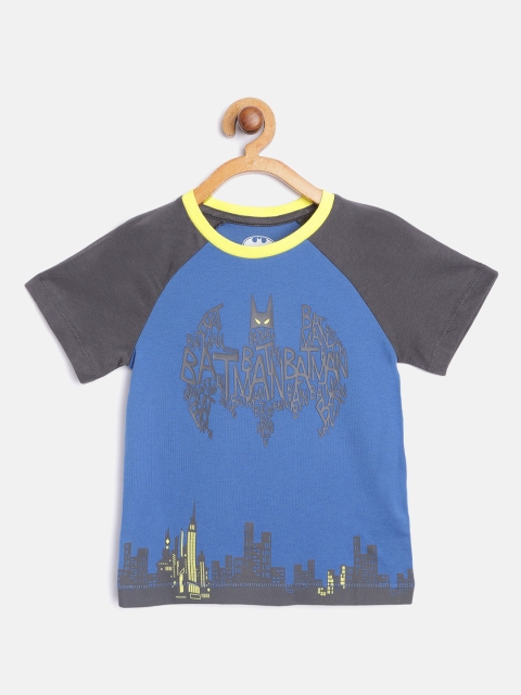 

Marks & Spencer Boys Blue & Charcoal Grey Pure Cotton Batman Printed T-shirt