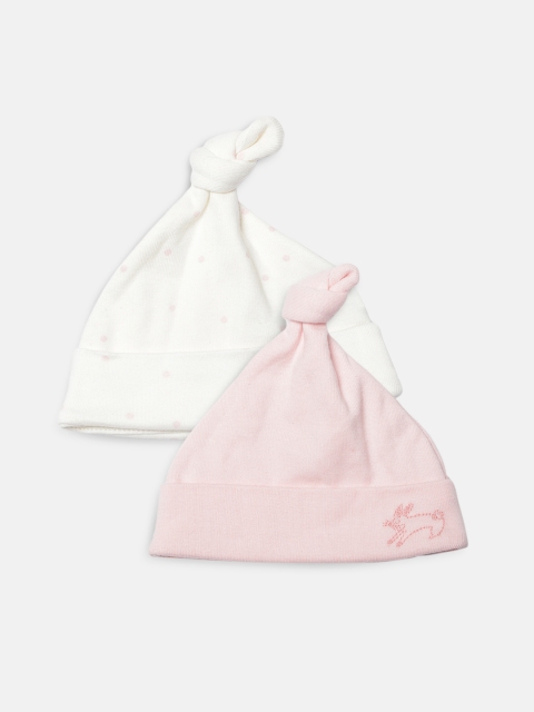 

Marks & Spencer Kids Pack of 2 White & Pink Pure Cotton Hats