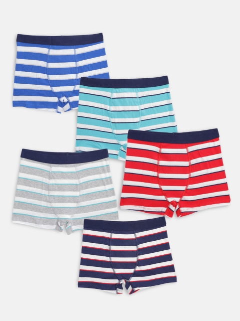 

Marks & Spencer Boys Pack of 5 Striped Trunks T715676DMULTI, White