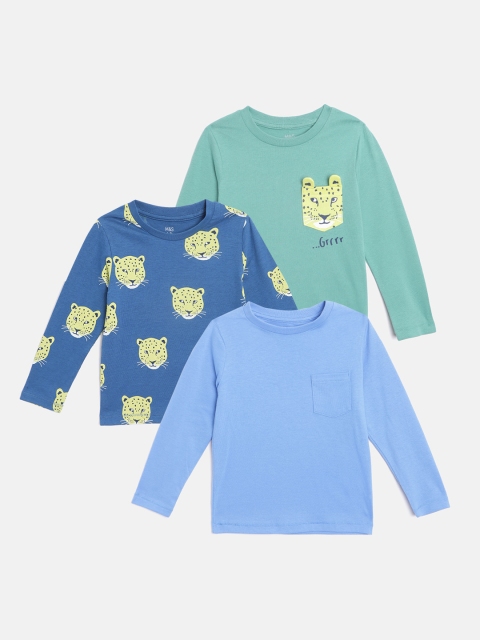 

Marks & Spencer Boys Pack of 3 Pure Cotton T-shirts, Green