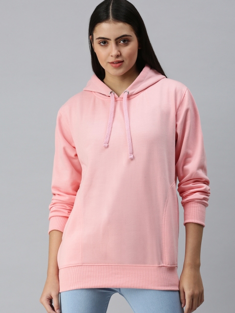 

ADBUCKS Men Pink Hooded Sweatshirt