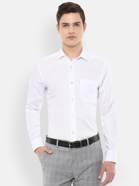 

Louis Philippe Permapress Men White Pure Cotton Formal Shirt
