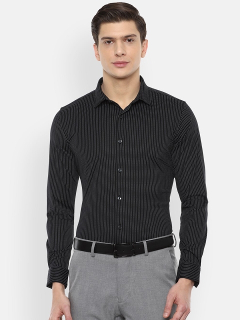 

Louis Philippe Men Black Slim Fit Checked Formal Shirt