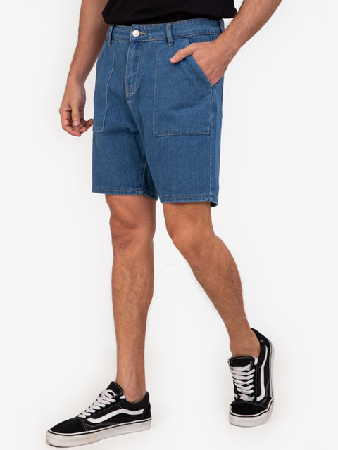 

ZALORA BASICS Men Grey Bermuda Denim Shorts