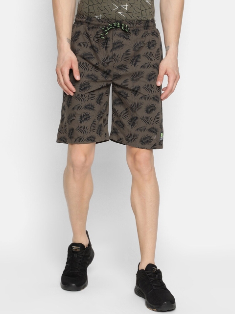 

V2 Value & Variety Men Olive Green Camouflage Printed Shorts