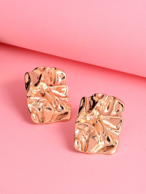 

ToniQ Women Gold-Toned Contemporary Studs Earrings
