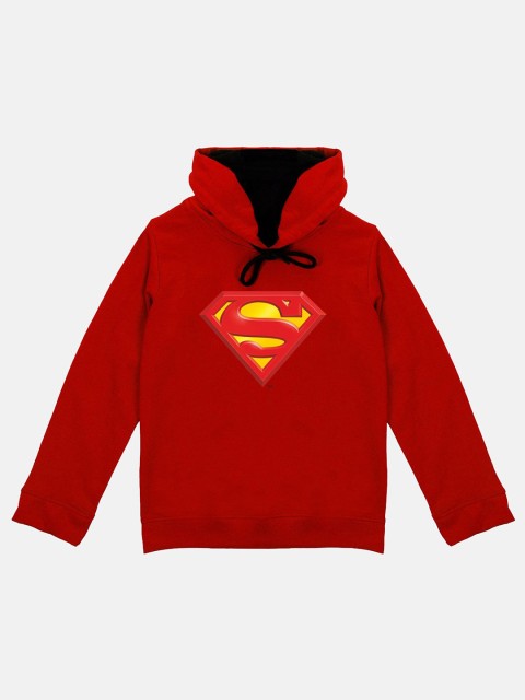 

DC by Wear Your Mind Unisex Kids Red Printed Hooded Sweatshirt