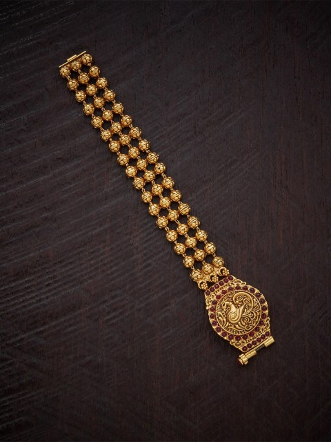 

Kushal's Fashion Jewellery Women Gold-Toned & Red Gold-Plated Bangle-Style Bracelet