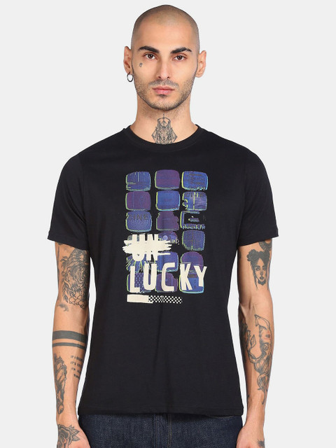 

Colt Men Black Typography Printed T-shirt