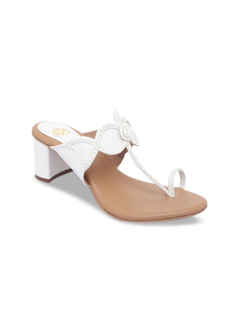 

Sole To Soul Women White Block Heels