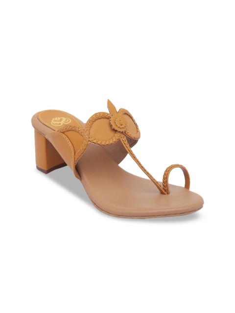 

Sole To Soul Mustard Block Sandals with Bows