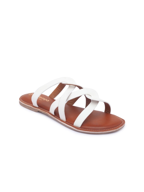 

Sole To Soul Women White Open Toe Flats