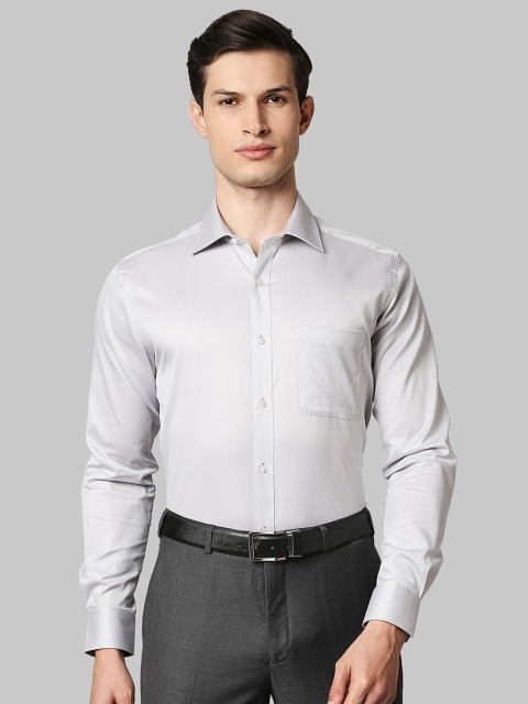 

Raymond Men Grey Solid Regular Fit Cotton Formal Shirt