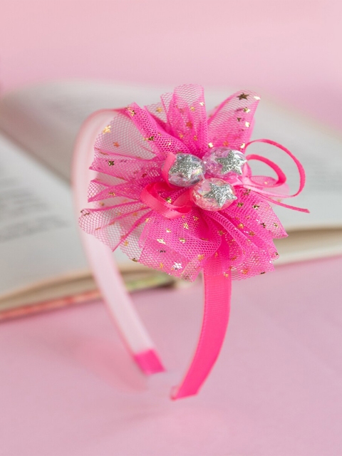 

Jewelz Women Pink & Silver-Toned Embellished Hairband