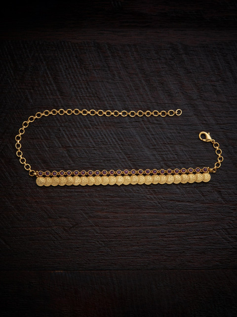 

Kushal's Fashion Jewellery Women Gold Plated & Purple Link Armlet