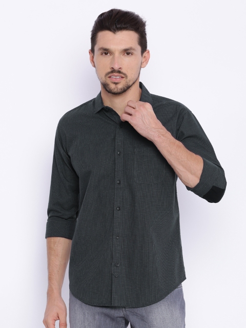 

Basics Men Charcoal Grey Slim Fit Casual Shirt