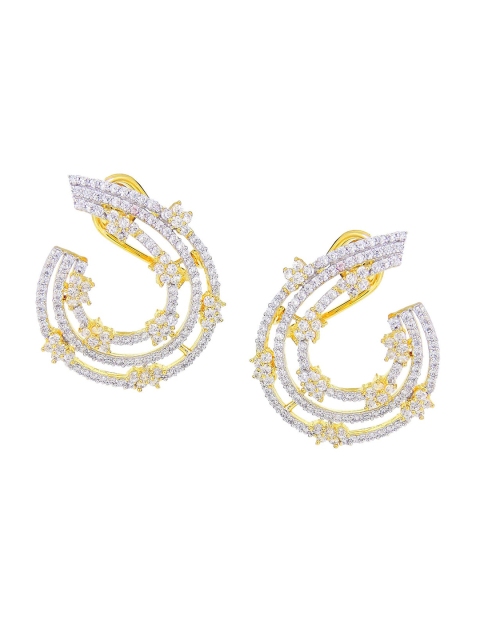 

Tistabene White Gold-Plated Circular Drop Earrings