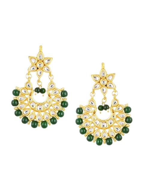

Tistabene Gold-Toned Contemporary Gold-Plated Chandbalis Earrings