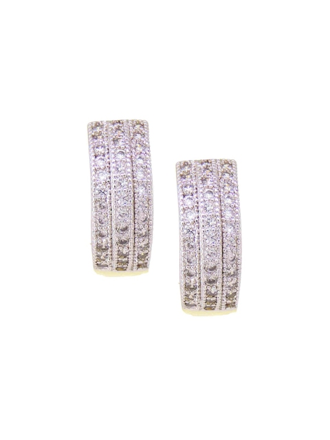 

Tistabene White Contemporary Gold-plated Hoop Earrings