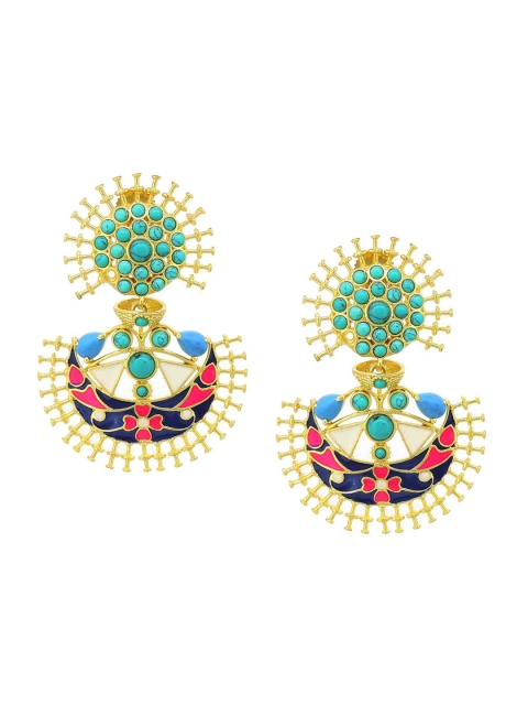 

Tistabene Multicoloured Contemporary Gold-Plated Drop Earrings, Multi